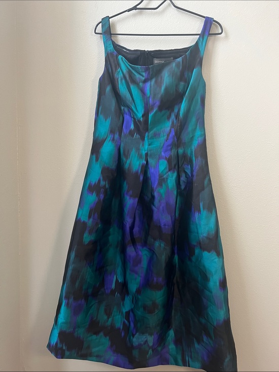 Donna Morgan Dresses & Skirts - Donna Morgan Teal, Purple & Black Fit-and-Flare Dress